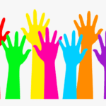 clip art raised hands