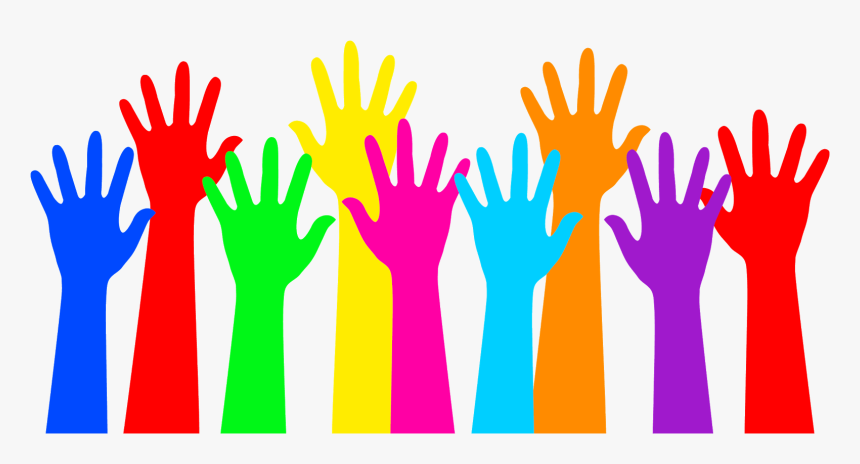 clip art raised hands